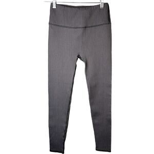 Fabletics Leggings Womens Size M Purple Gray Mid Rise Full Compression Athleisur